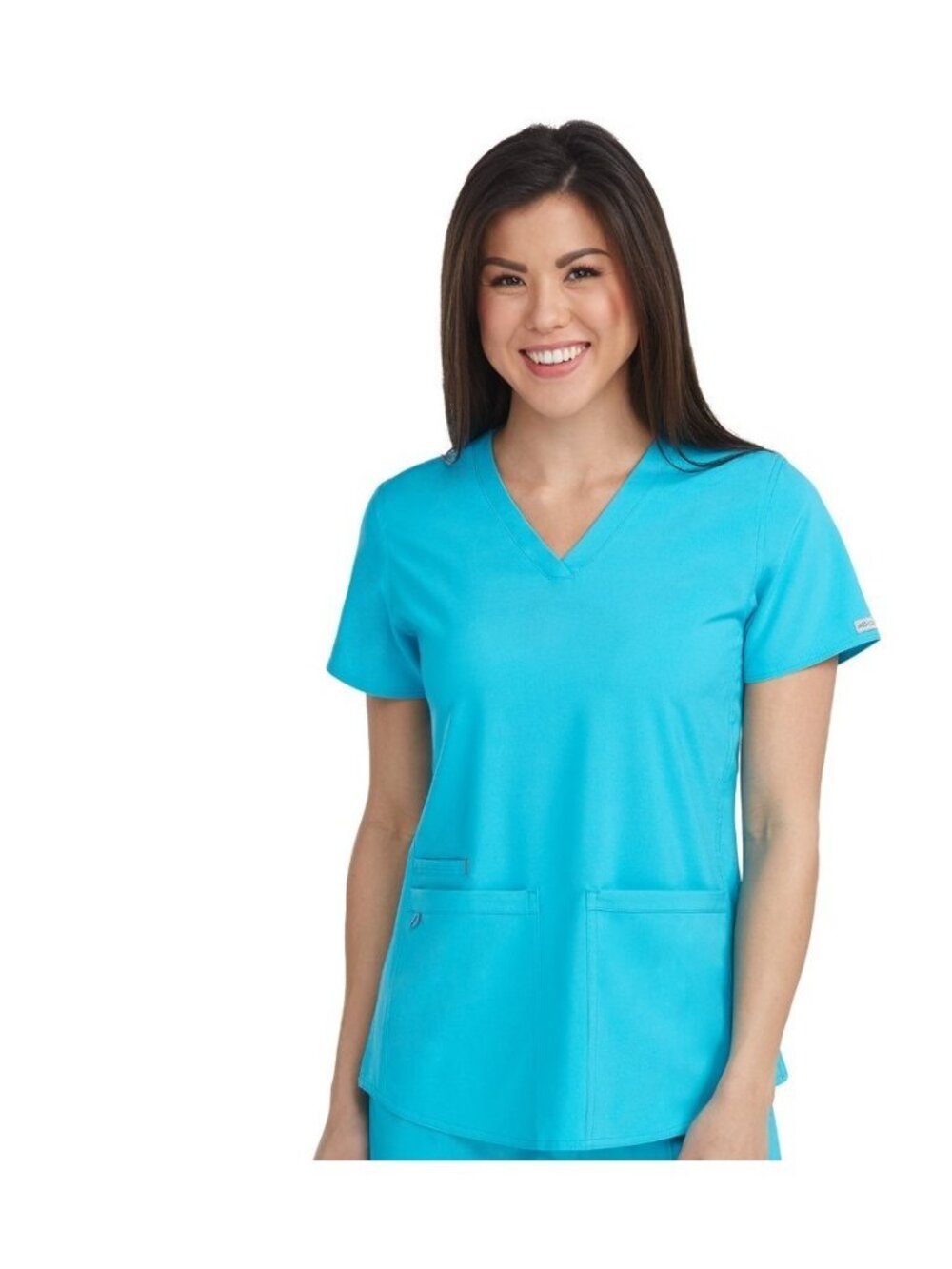 MED COUTURE Energy racer back Women's Scrub Top 8579 -Turquoise - Medium